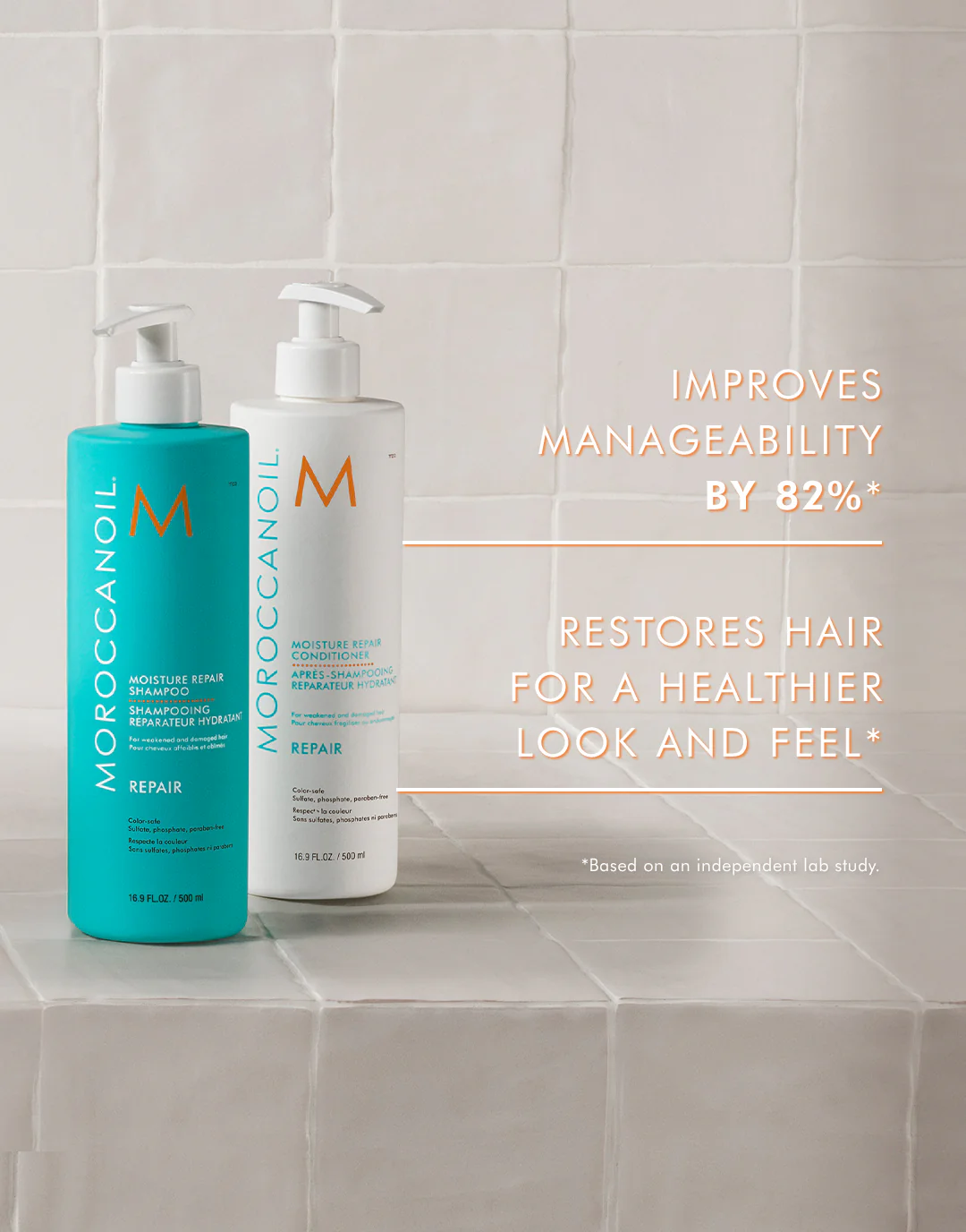 Moisture Repair Shampoo & Conditioner Half-Liter Set - Image 3